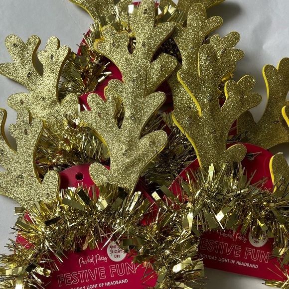 Festive Fun Gold Holiday Light-Up Headband by T Party Fashion - Picture 8 of 8